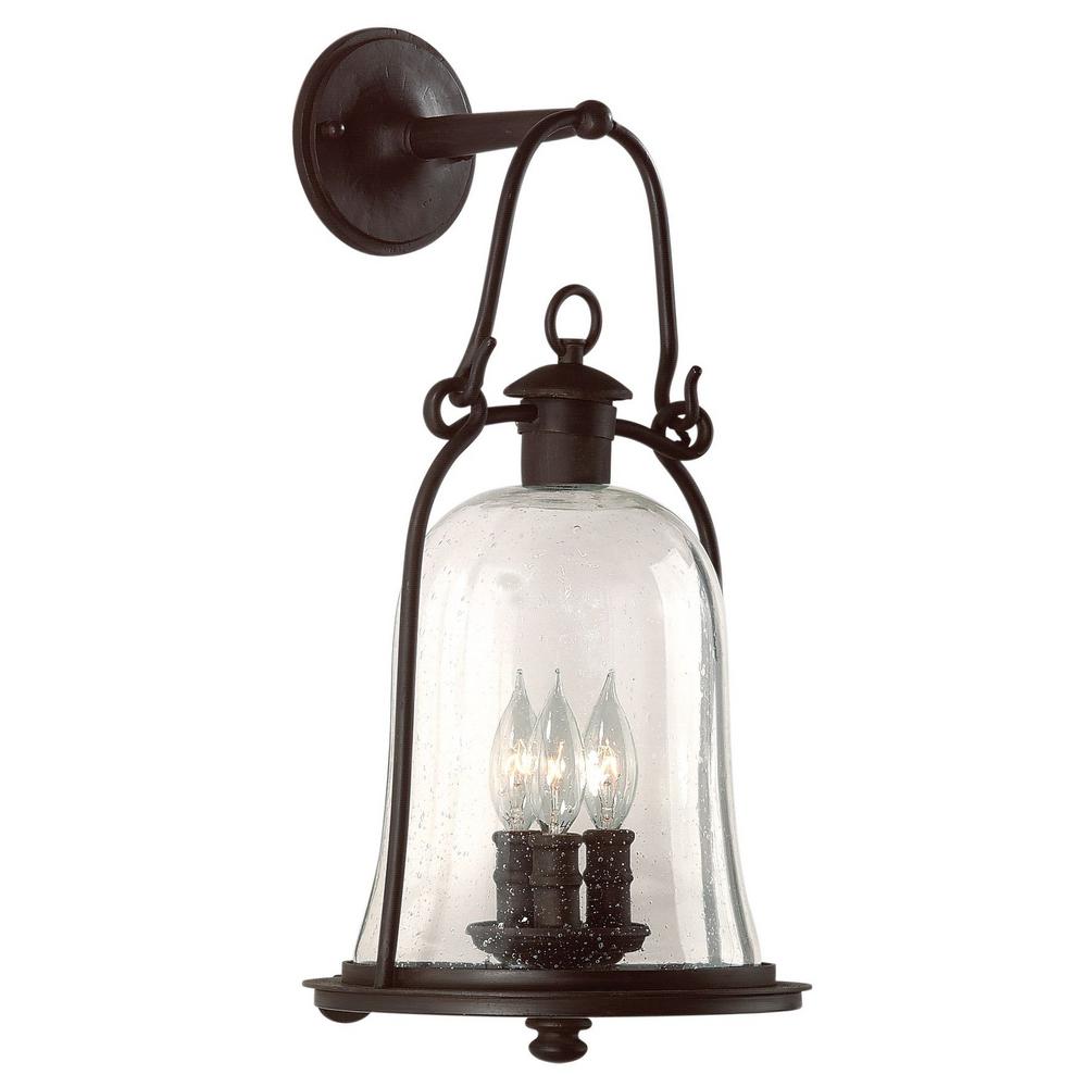 Troy Lighting Owings Mill 3 Light Natural Bronze Outdoor Wall Mount Lantern Troy Lighting Owings Mill 3 Light Natural Bronze Outdoor Wall Mount Lantern