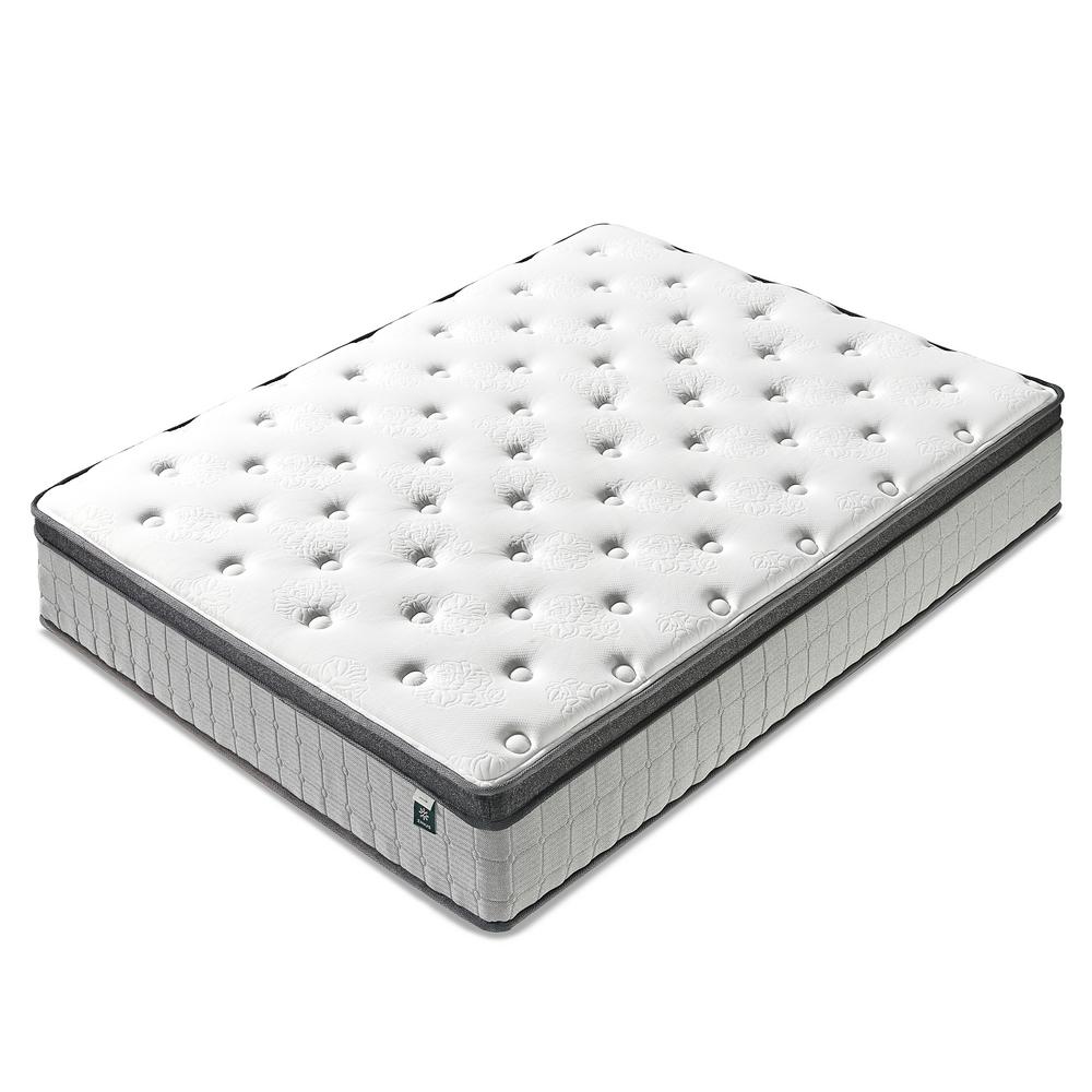 Zinus 13 in. Medium Euro Top Queen Comfort Support Hybrid Mattress