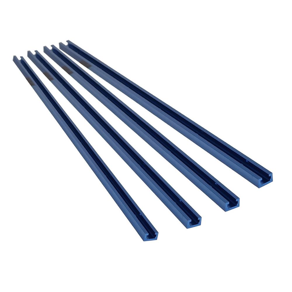 POWERTEC 4PK 24 Inch Double-Cut Profile Universal T-Track with Predrilled Mounting Holes, T Track for Woodworking Jigs and Fixtures, Drill Press Table, Router Table, Workbench (71371)