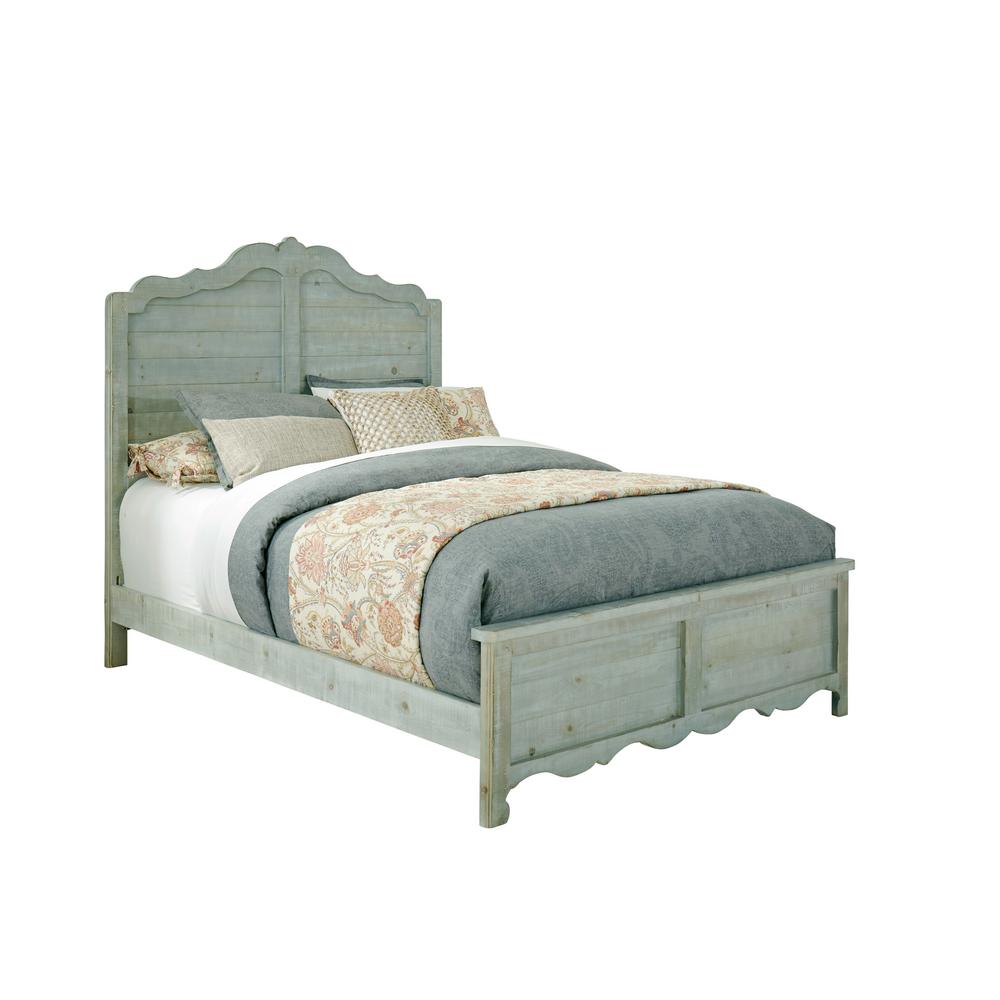 Progressive Furniture Chatsworth Mint Queen Complete Panel Bed