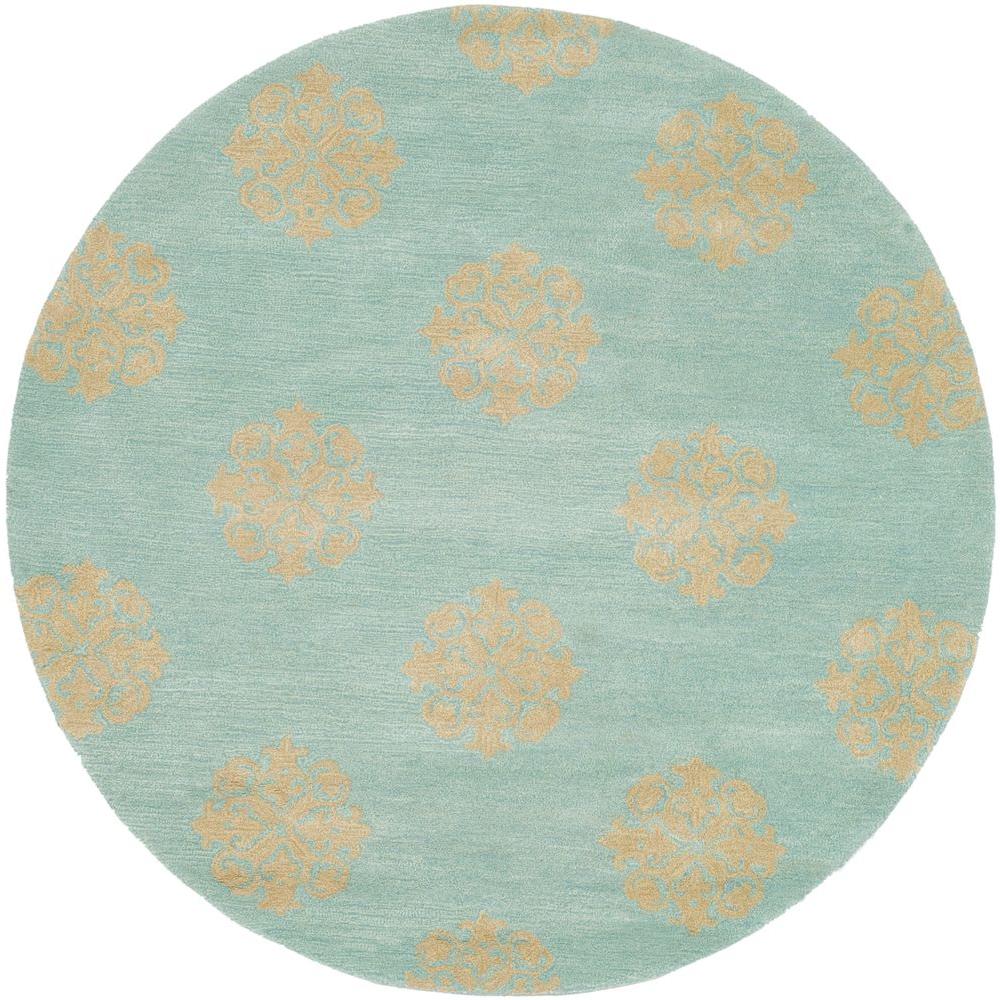 Safavieh Soho Turquoise 8 Ft X Round Area Rug Soh424a 8r Safavieh Soho Turquoise 8 Ft X Round Area Rug
