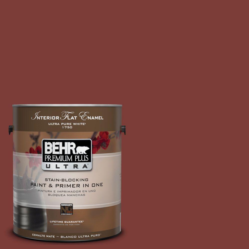 Behr Premium Plus Ultra 1 Gal Ul120 22 Red Pepper Matte Interior Ul120 22 Red Pepper Matte Interior Paint