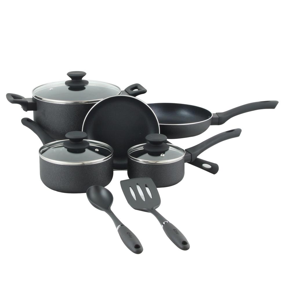 Oster Ashford 10-Piece Aluminum Nonstick Cookware Set with Bakelite Handle by Oster