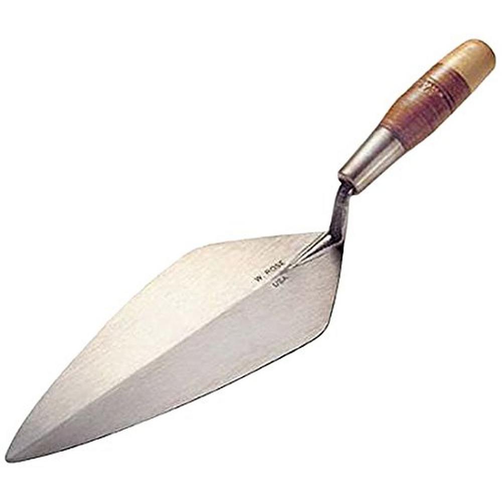 W. Rose 9 in. Narrow London Brick Trowel with Low Lift Shank on a ...