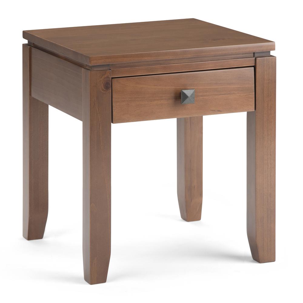 Simpli Home Cosmopolitan Medium Saddle Brown End TableAXCCOSENDMSB