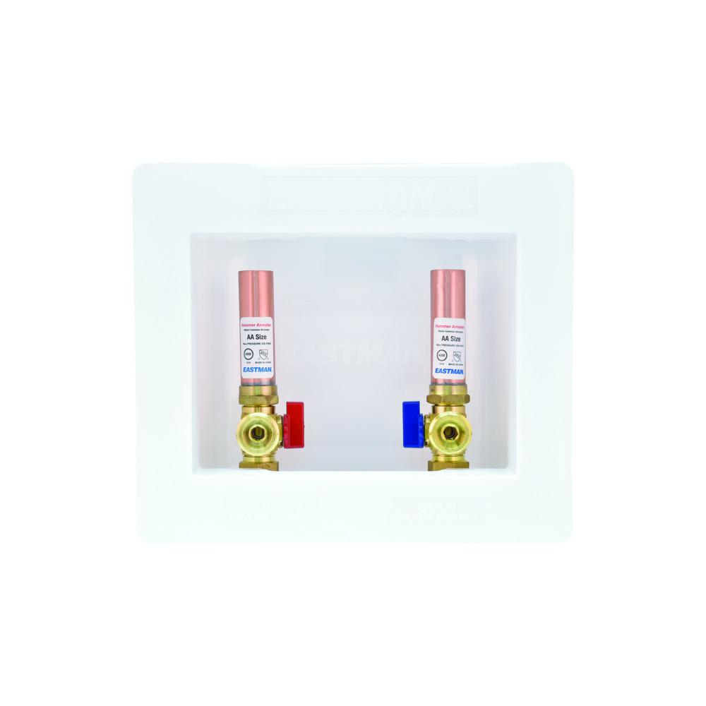 Eastman 1/2 in. PEX Dual Outlet Washing Machine Outlet Box60245 The Home Depot