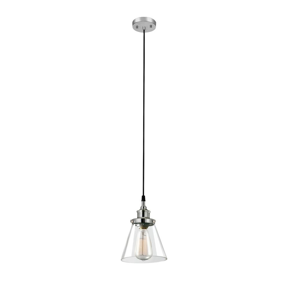 Globe Electric Parker 1 Light Plug In Or Hardwire Chrome Pendant With Clear Glass Shade 60713 The Home Depot - Pendant Light With Clear Glass Shade Globe Electric Parker 1 Light Plug In Or Hardwire Chrome Pendant With Clear Glass Shade 60713 The Home Depot - Pendant Light With Clear Glass Shade