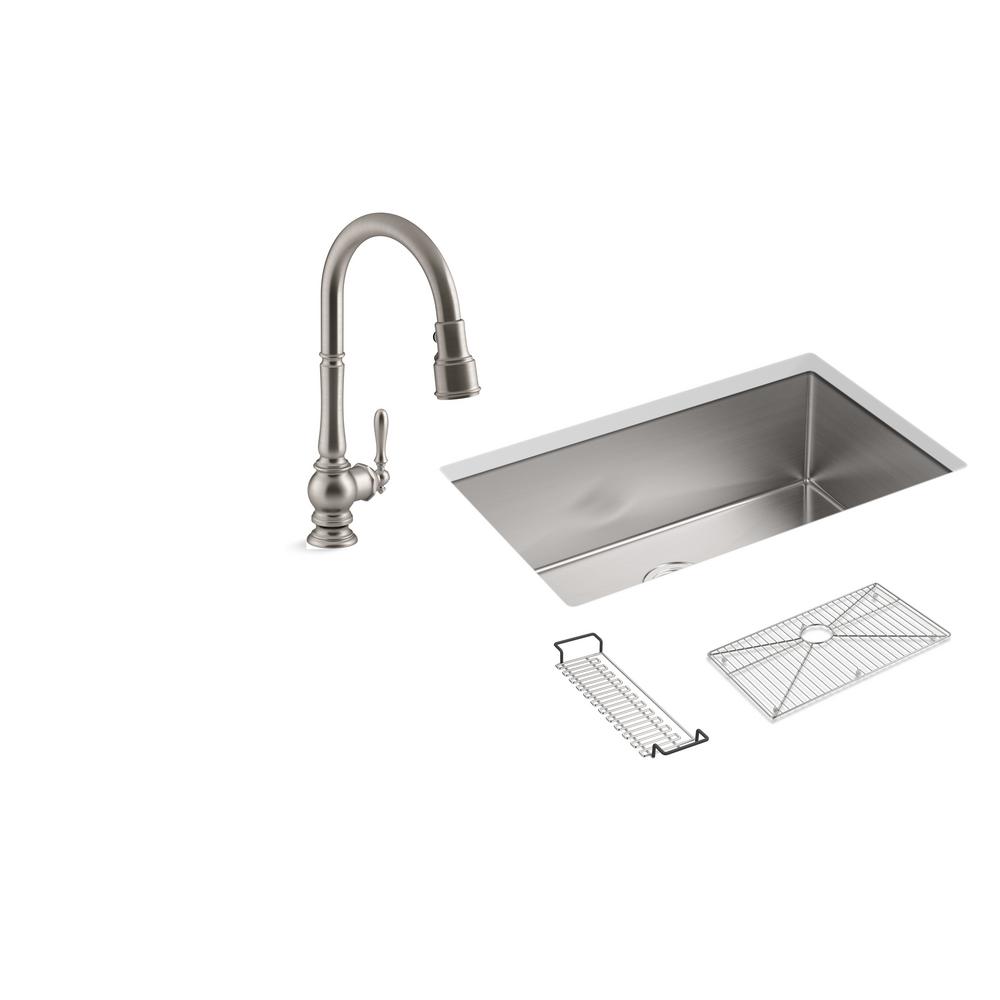 Kohler Strive Undermount Farmhouse Apron Front Stainless Steel 30 In