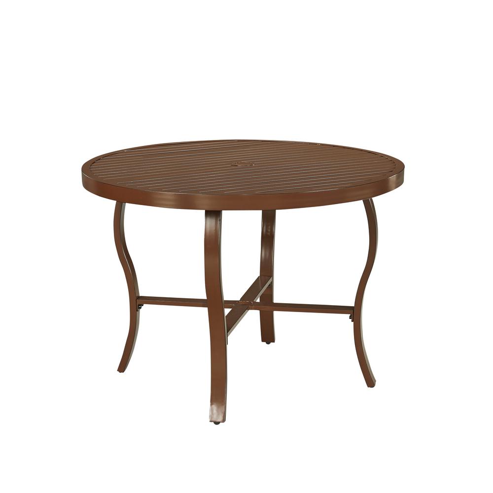 Homestyles Key West Extruded Aluminum Round Outdoor Dining Table Round Outdoor Dining Table
