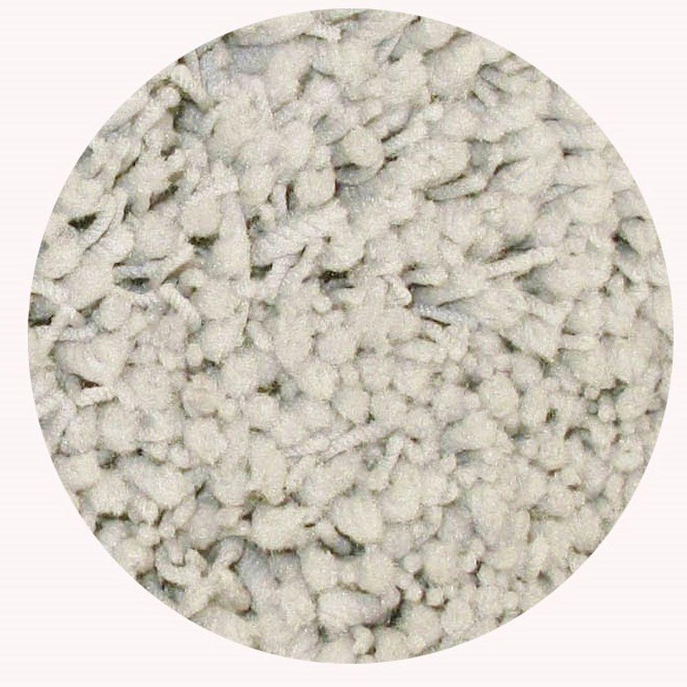 LA Rug Shag Plus White 5 ft. x 5 ft. Round Area RugSHP 37 0505 RD