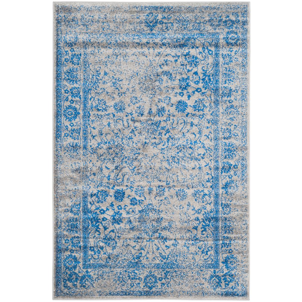 SAFAVIEH Shawn Traditional Faded Area Rug  Grey/Blue  10  x 14