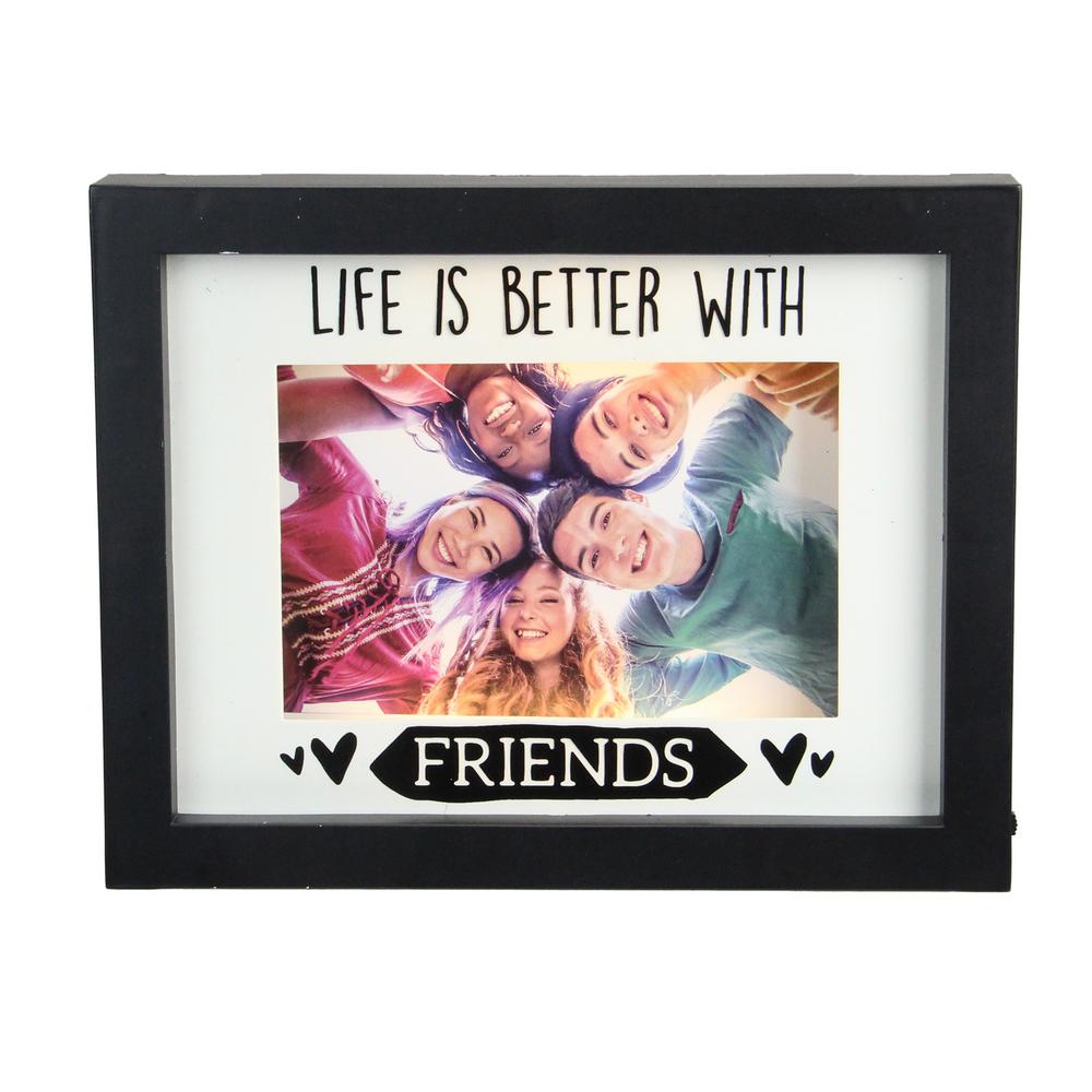 Northlight 4 In X 6 Black Led Lighted Life Is Better With Friends Matted Picture Frame For All Occasions New Year S Etc 33912039 The Home Depot - Led Lighted Picture Frames Northlight 4 In X 6 Black Led Lighted Life Is Better With Friends Matted Picture Frame For All Occasions New Year S Etc 33912039 The Home Depot - Led Lighted Picture Frames