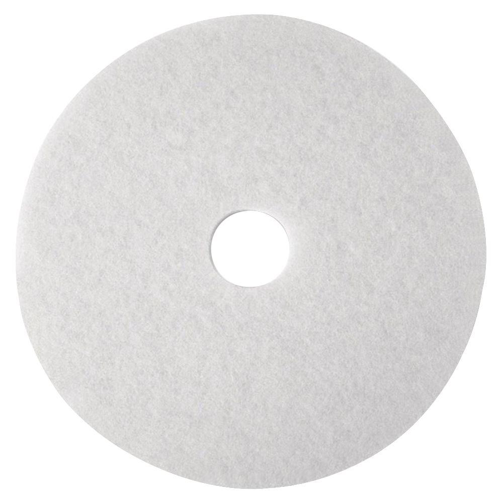 3M White Super Polish Pad 4100  White  5 / Carton (Quantity)