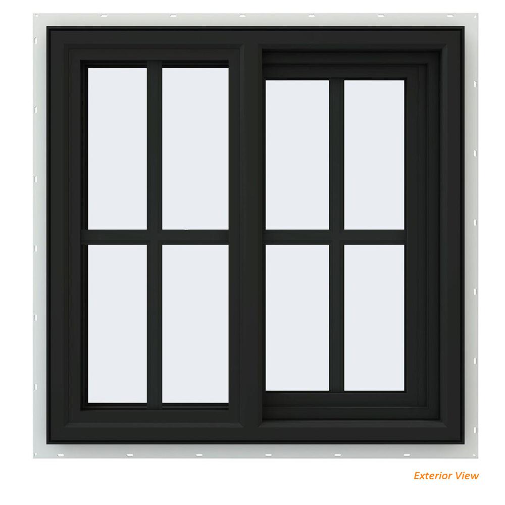JELDWEN 73.5 in. x 61 in. V4500 Series Bay Vinyl Window Bronze
