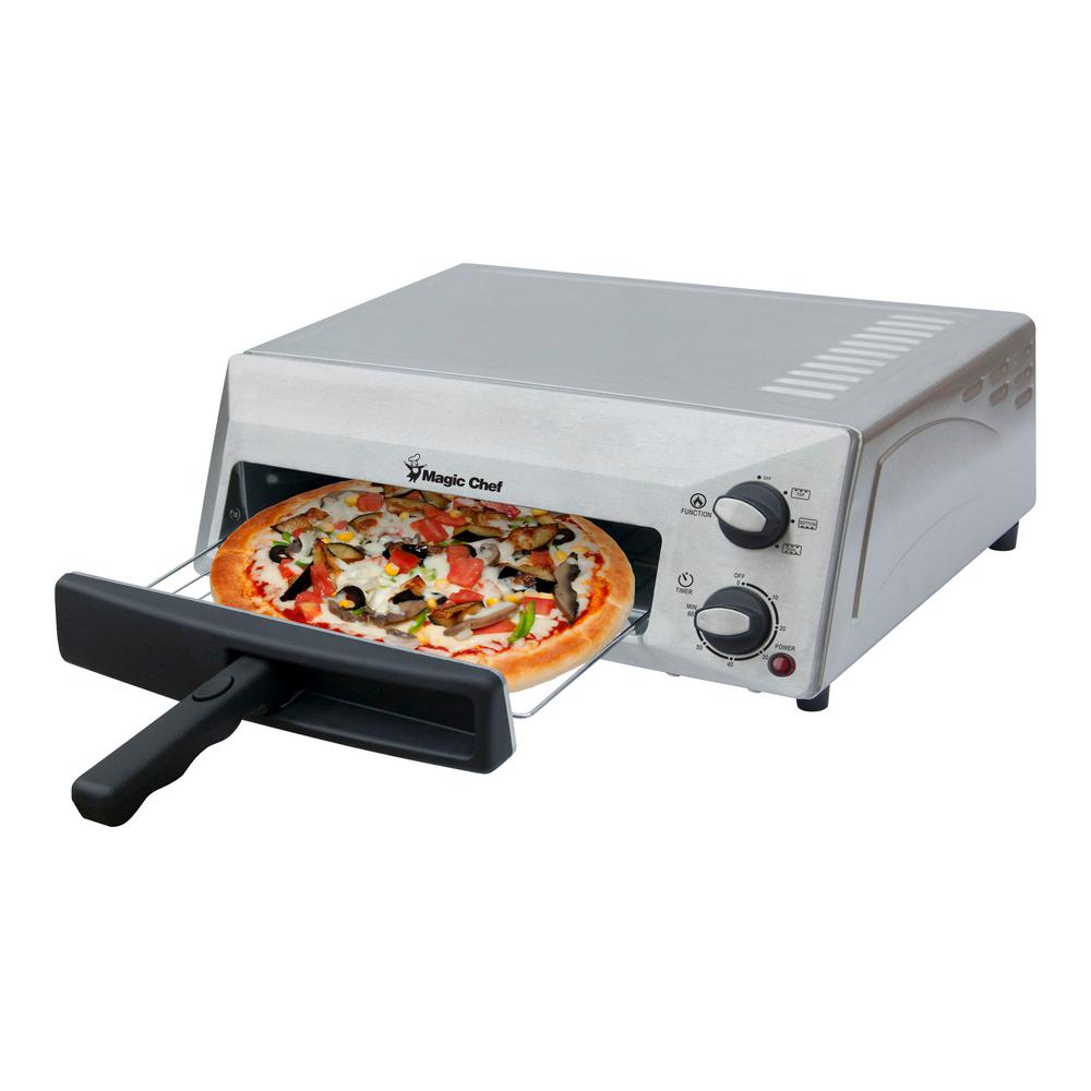 Magic Chef 12 In Countertop Pizza Oven In Stainless Hqpzo13st