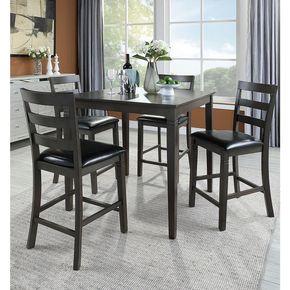 Breakfast Nook Upholstery Dining Room Sets Kitchen Clic Dark Grey 5 Piece Dining Set