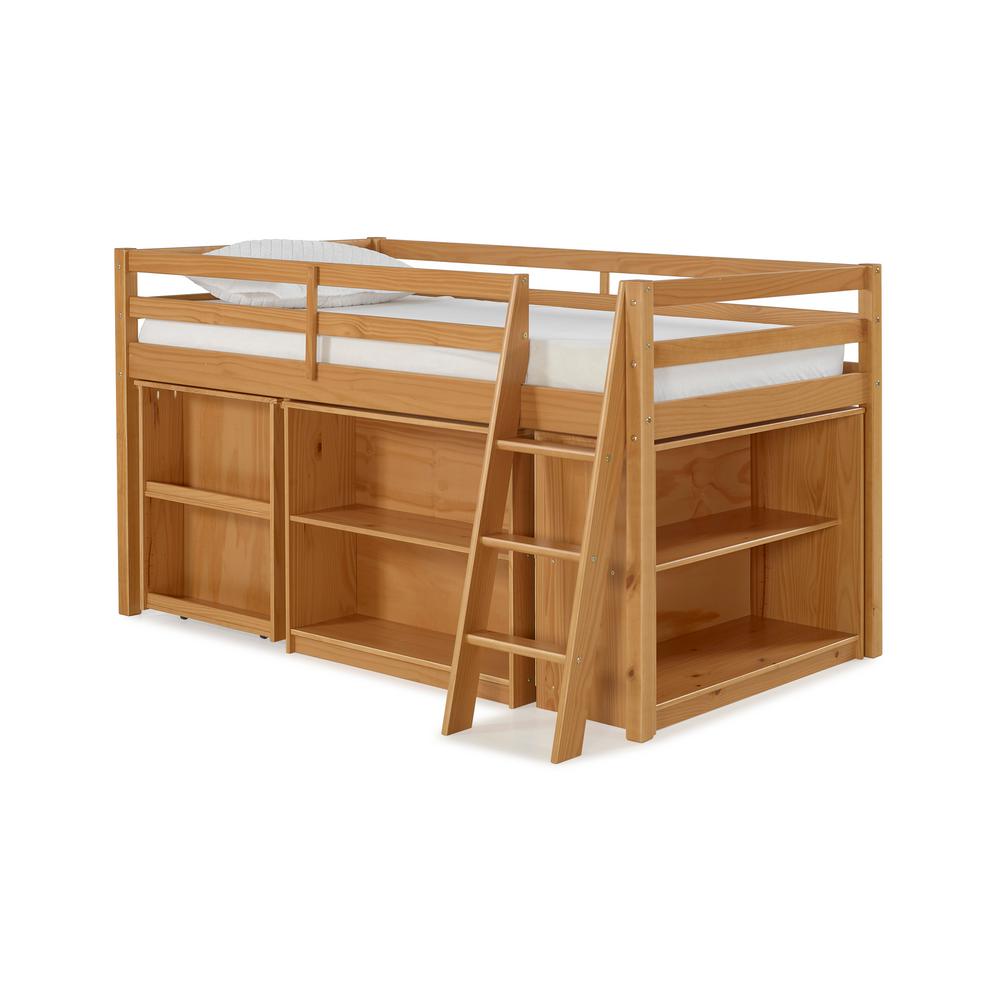 Alaterre Furniture Roxy Cinnamon Wood Twin Junior Loft Bed