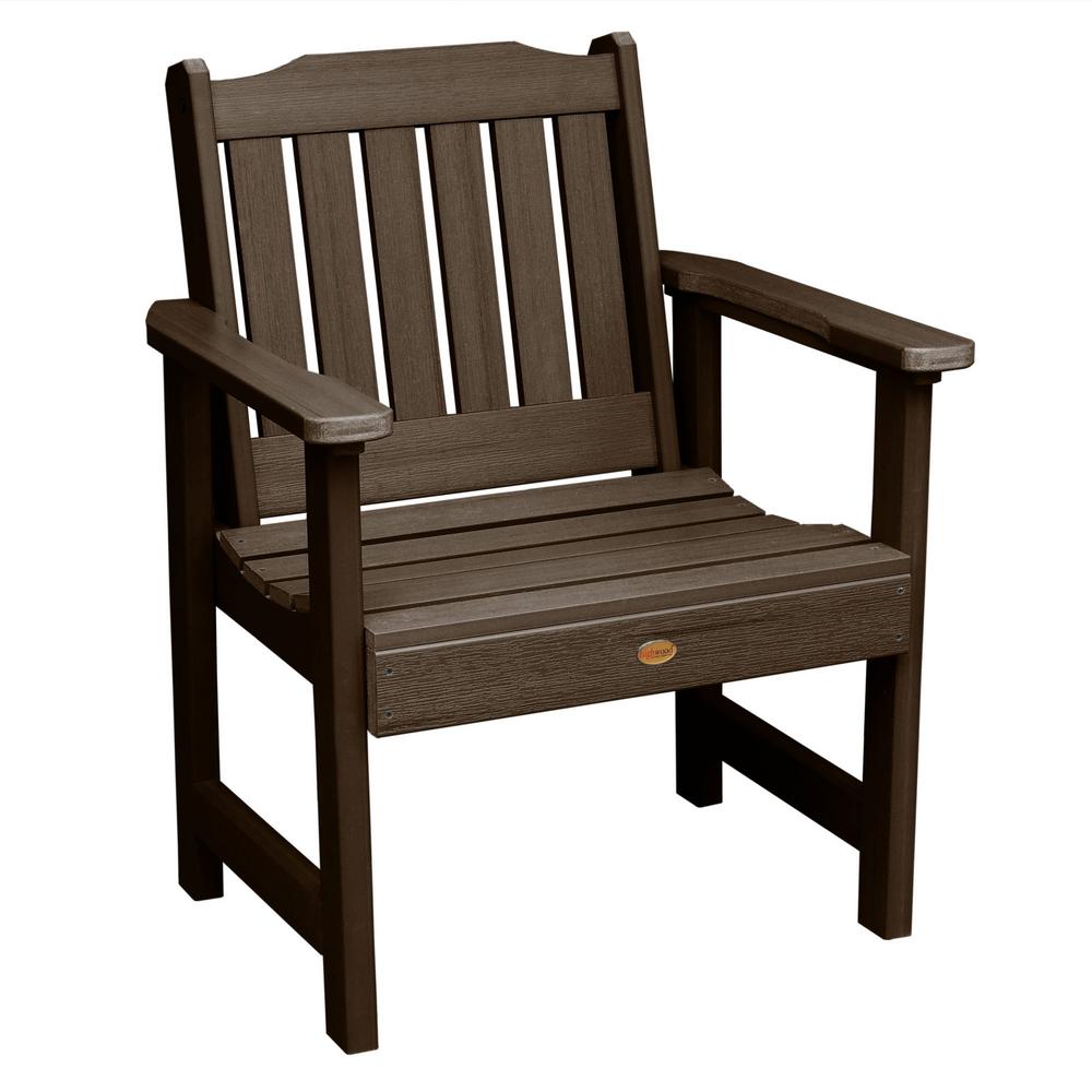 Highwood Lehigh Weathered Acorn Recycled Plastic Outdoor Lounge Chair