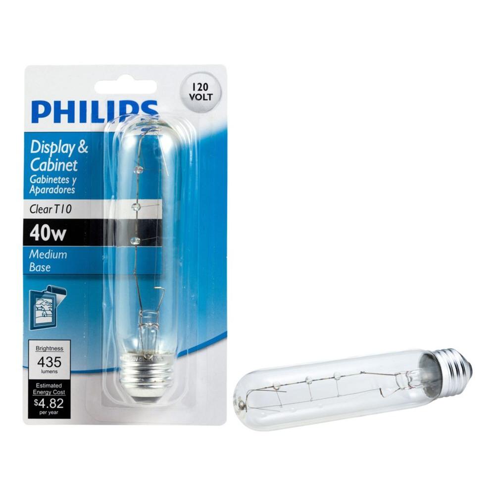Philips 25Watt T10 Incandescent Clear Tubular Light Bulb415851 The Home Depot