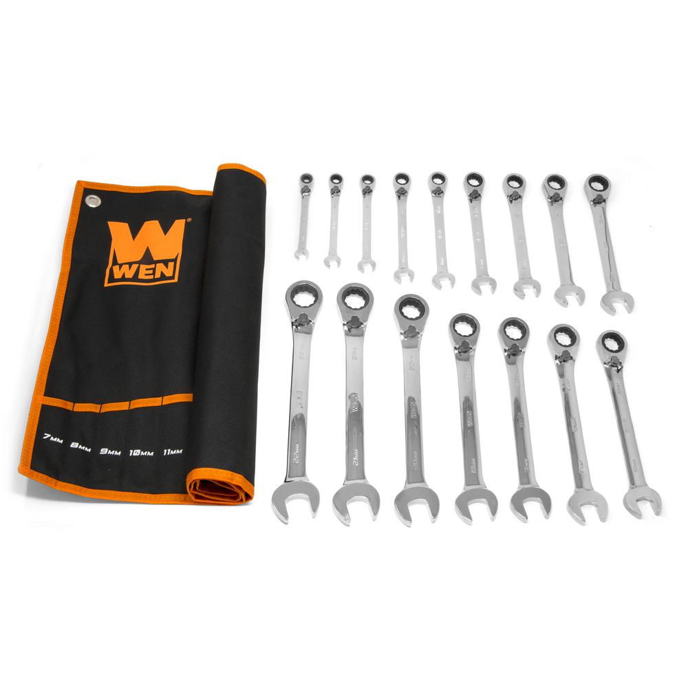 WEN ProfessionalGrade Reversible Ratcheting Metric Combination Wrench
