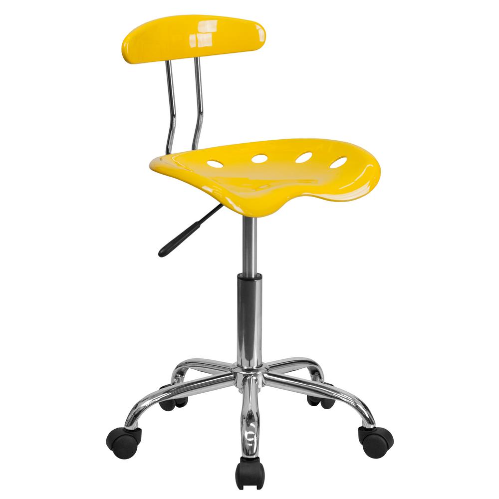 Flash Furniture Vibrant Orange Yellow And Chrome Task Chair With Flash Furniture Vibrant Orange Yellow And Chrome Task Chair With Tractor Seat