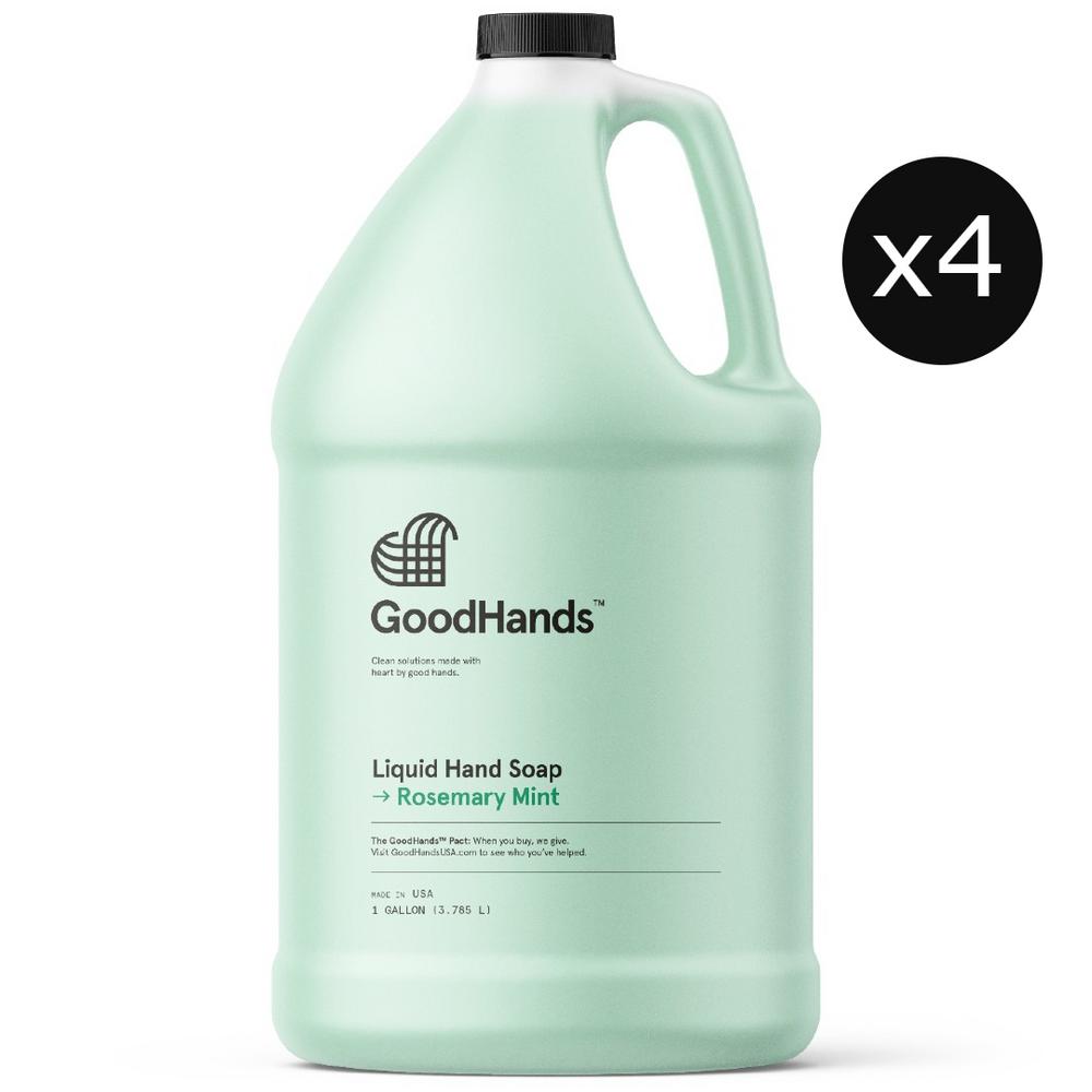 GoodHands 1 Gal. Rosemary Mint Scented Liquid Hand Soap Refill (4Pack)35201284 The Home Depot