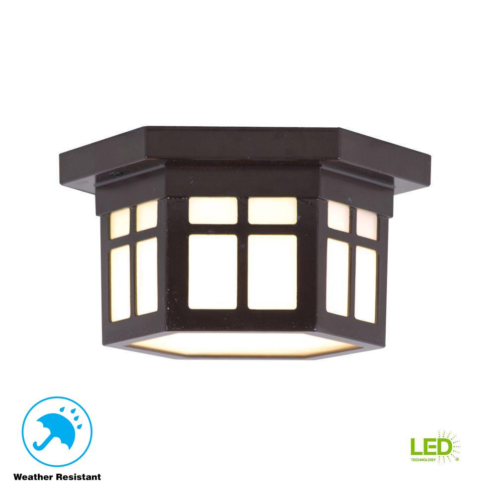 Bronze Outdoor Flush Mount Lights Ceiling Lighting The Led Outdoor Hanging Antique Bronze Flush Mount 9 Home Decorators