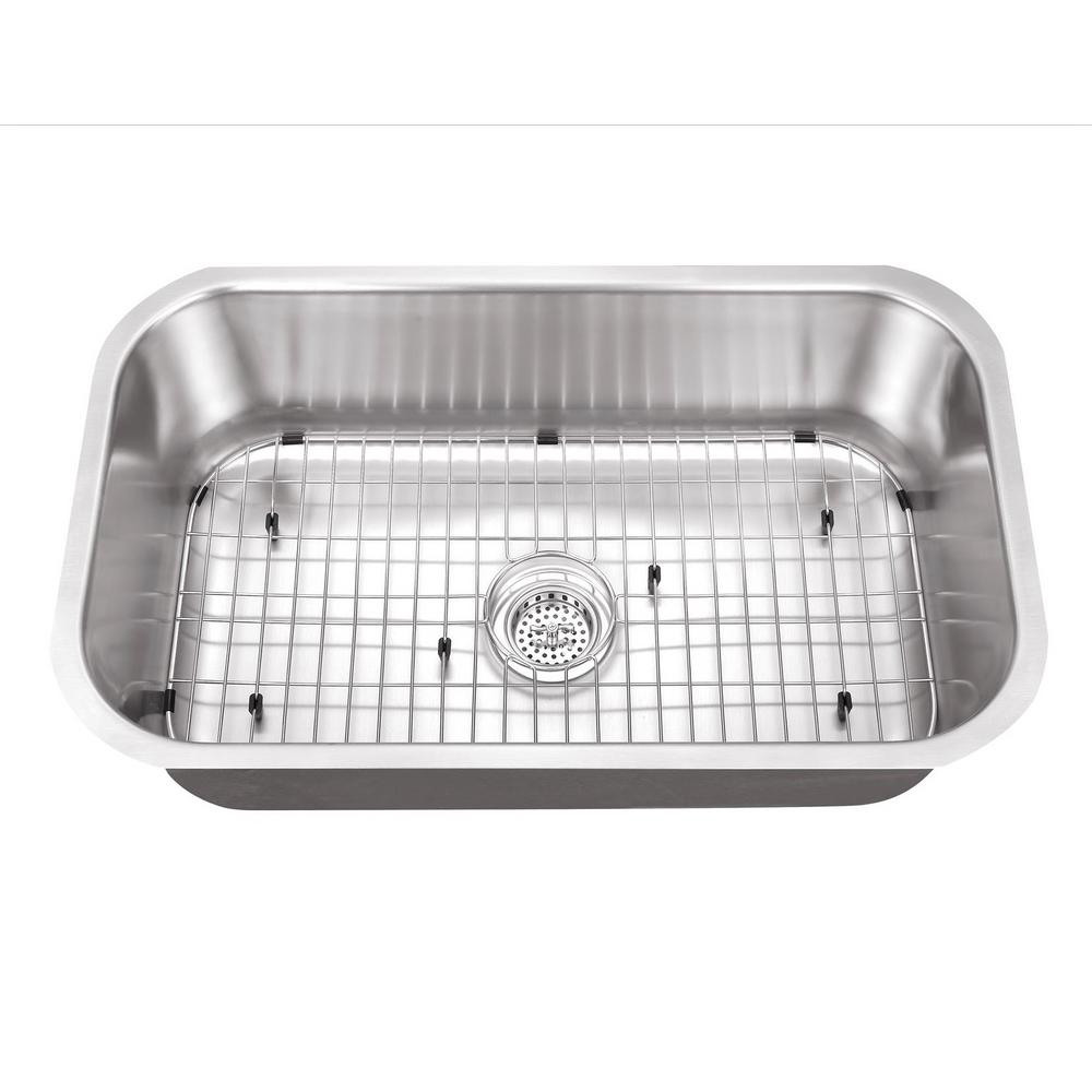 Cahaba Undermount Stainless Steel 30 In Single Bowl Kitchen Sink Kit