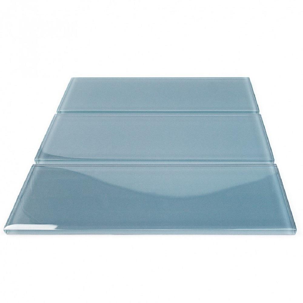 Jeffrey Court Caribbean Water Gloss 3 In X 6 8 Mm Gl Wall Contempo Blue Gray Polished 4 In X 12 8 Mm Gl Subway