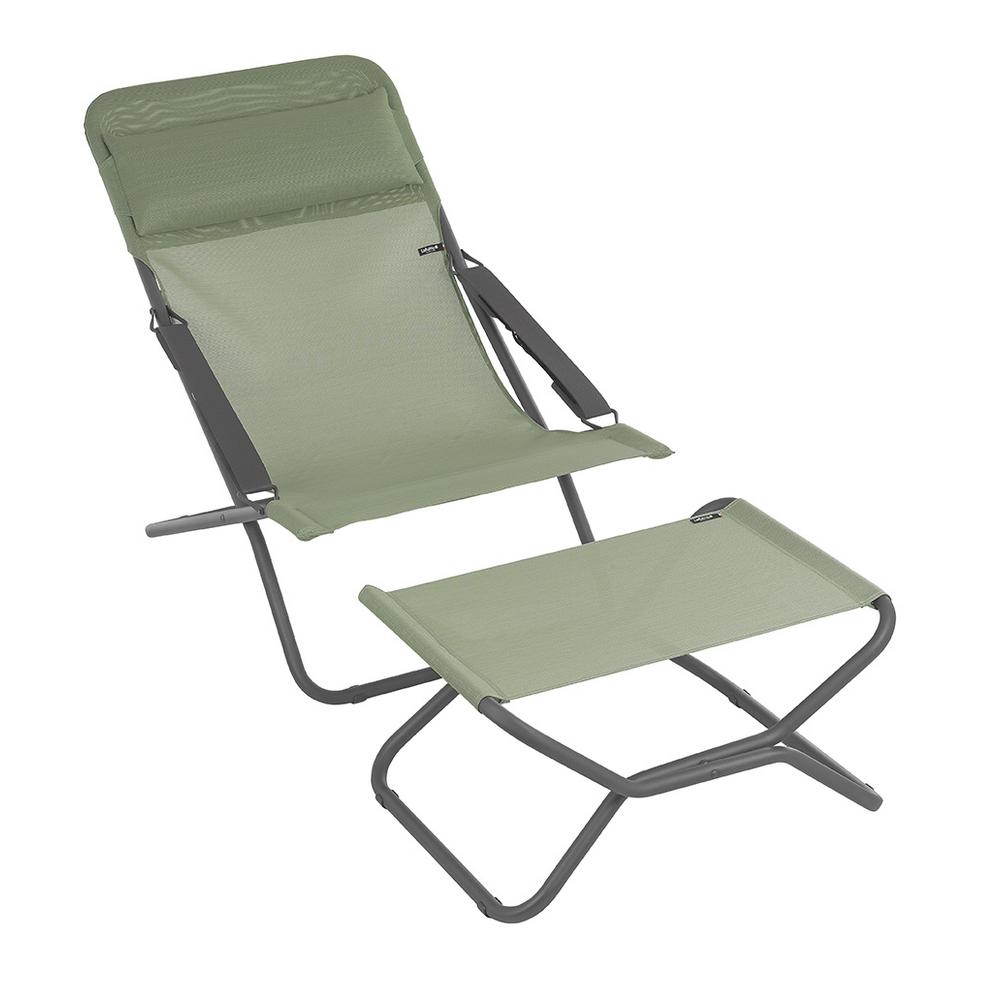 Lafuma Furniture Transabed In Moss Green Metal Reclining Lawn