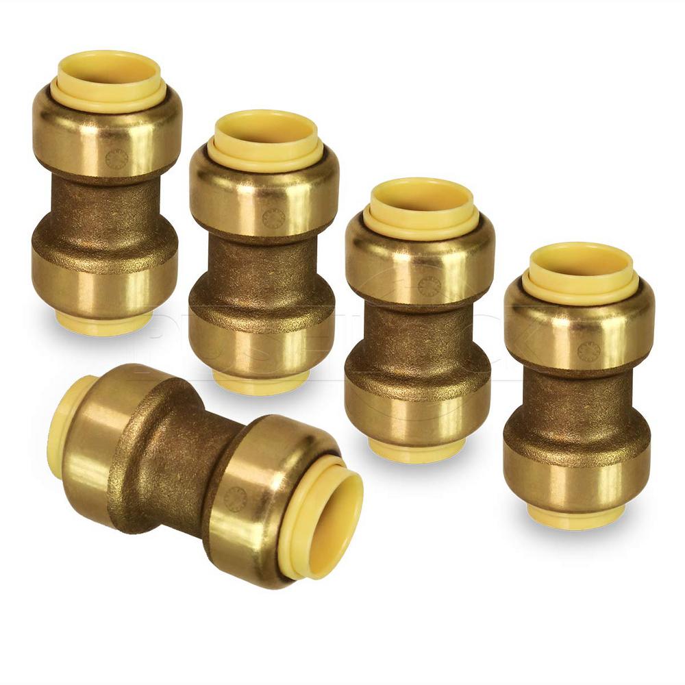 The Plumber s Choice 1 2 In Straight Coupling Pipe Fittings Push To 