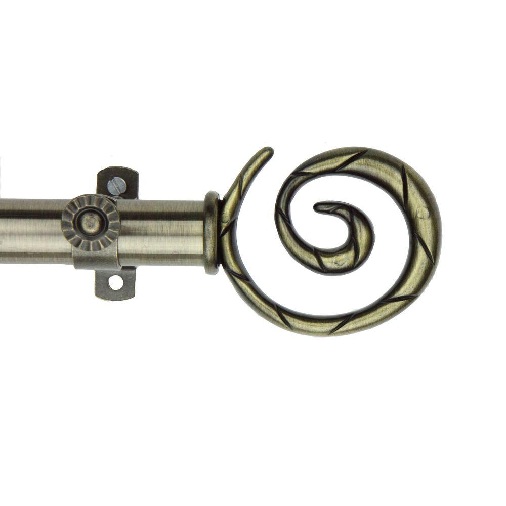Rod Desyne 28 In 48 In Telescoping Single Curtain Rod Kit In