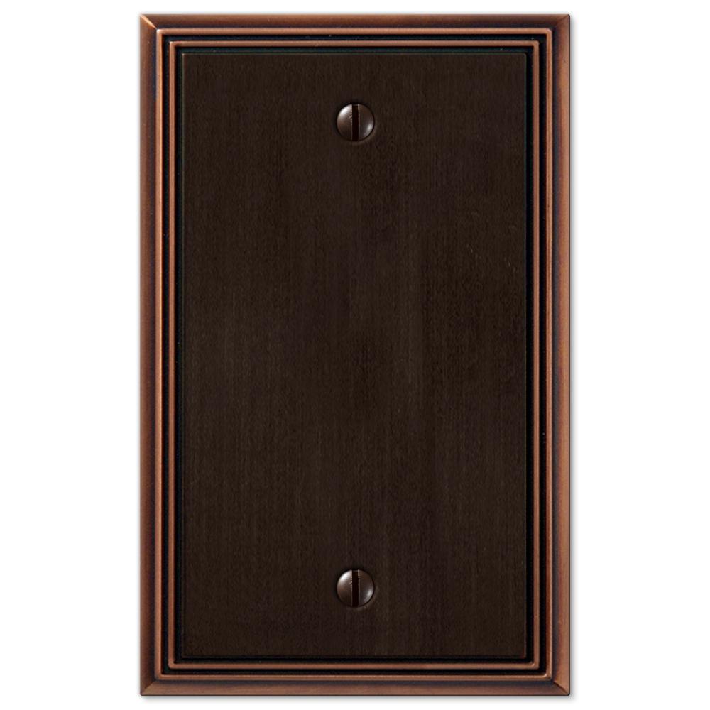 Amerelle Metro Line 1Blank Wall Plate, Aged Bronze77BDB The Home Depot