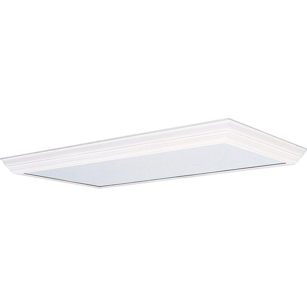 Progress Lighting White Fluorescent Fixture Diffuser by Progress Lighting