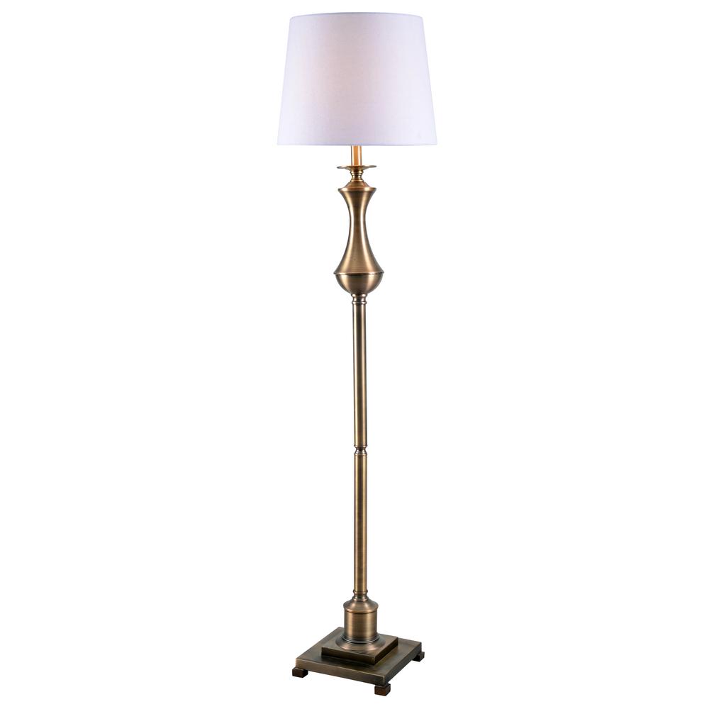 Kenroy Home Isaac 61 in. Antique Brass Floor Lamp-32899AB - The Home ... Kenroy Home Isaac 61 in. Antique Brass Floor Lamp-32899AB - The Home ...