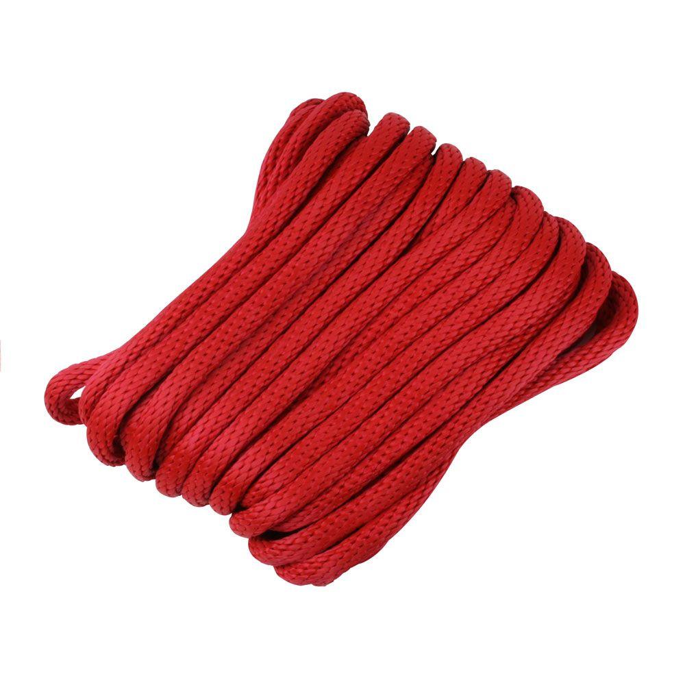 Everbilt 1/2 in. x 50 ft. Red Solid Braid Polypropylene Rope70111