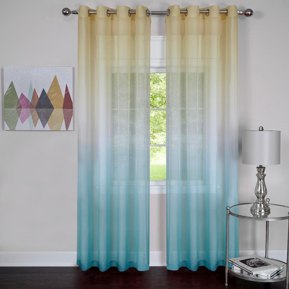 Achim Sheer Rainbow 84 In L Single Grommet Window Curtain Panel This Review Is From Sheer Rainbow 84 In L Single Grommet Window Curtain Panel Blue