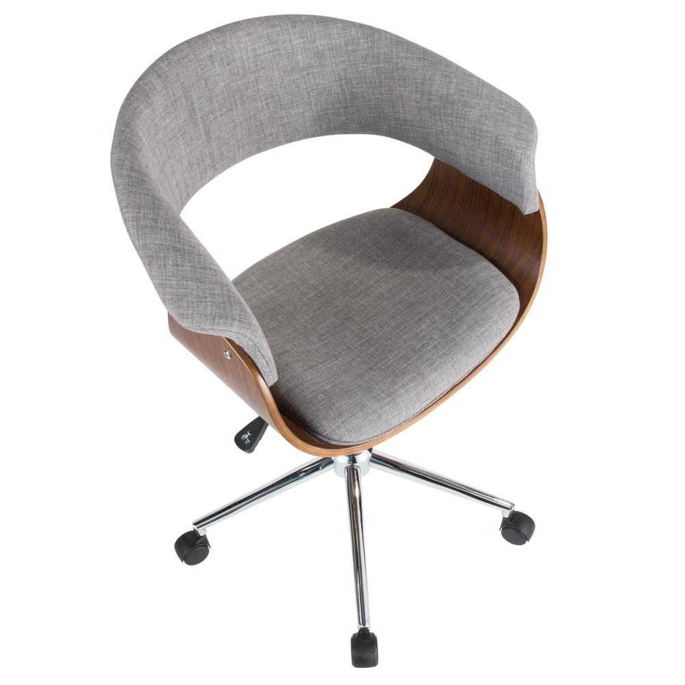 Lumisource Vintage Mod Walnut And Light Grey Office Chair Oc Vmo Wl Lumisource Vintage Mod Walnut And Light Grey Office Chair Oc Vmo Wl Lgy The Home Depot
