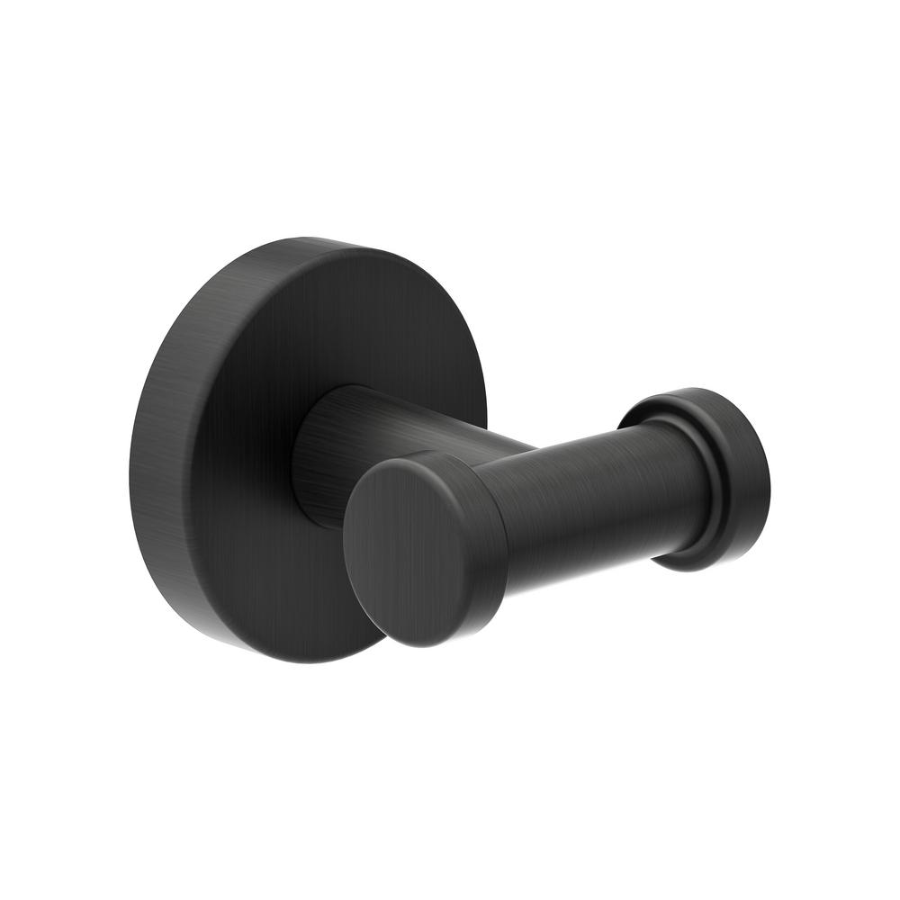 Symmons Dia Double Robe Hook in Matte Black-353DRH-MB - The Home Depot