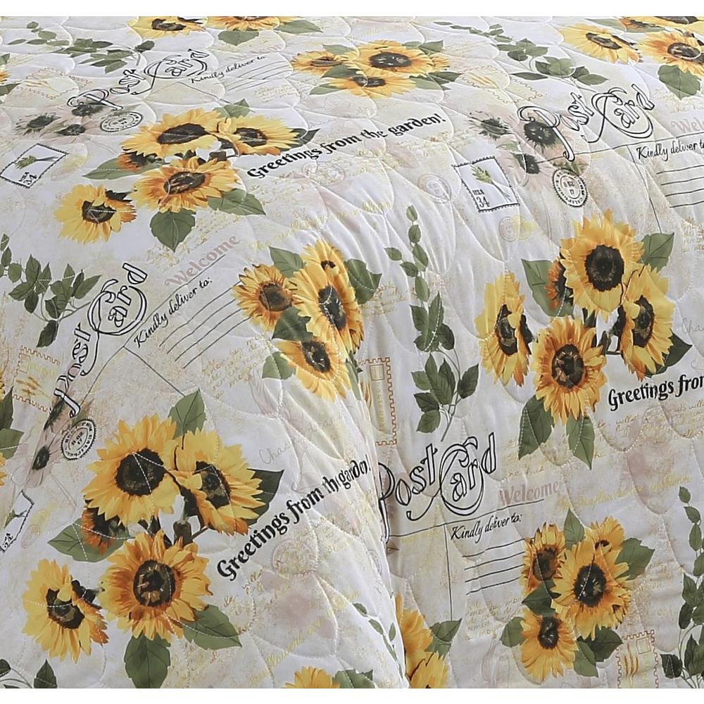 Avondale Manor Yara 4 Piece Yellow Twin Quilt Set Yar4qttwinghyl