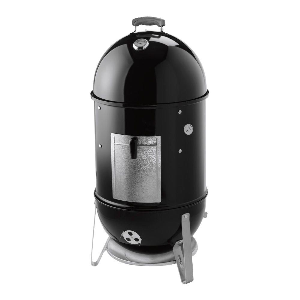 Weber 18-1/2 inch Smokey Mountain Cooker Smoker in Black with Cover and Built-In... by Weber