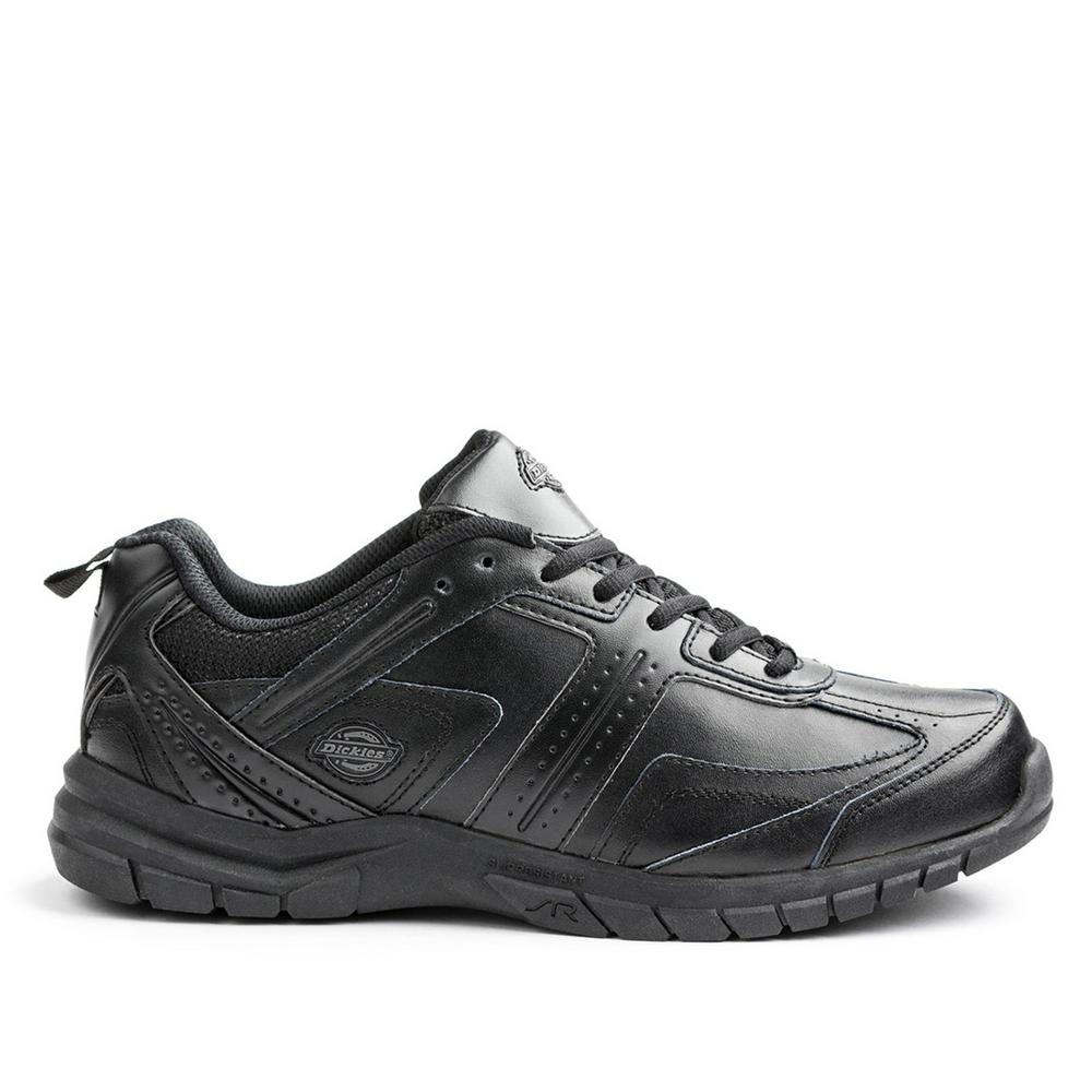 Dickies Mens Vanquish Slip Resistant Athletic Shoes Soft Toe Black Size 9m