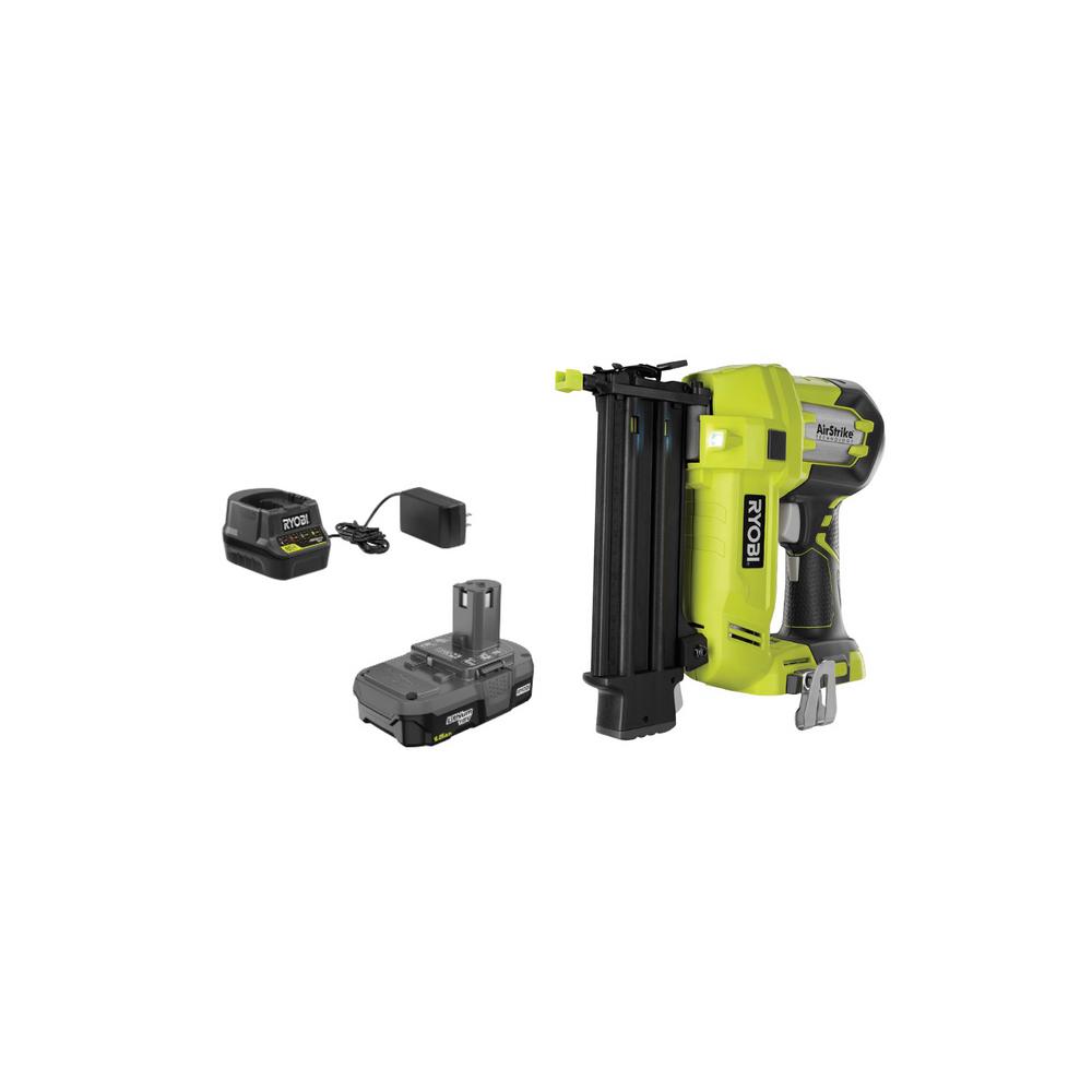 thumbnail image 2 of Ryobi ONE+ 18V Cordless 23-Gauge Pin Nailer (Tool Only) - Drives 1/2" To 1-3/8" Headless Pins, LED Light, Gripzone Handle 2 of 14