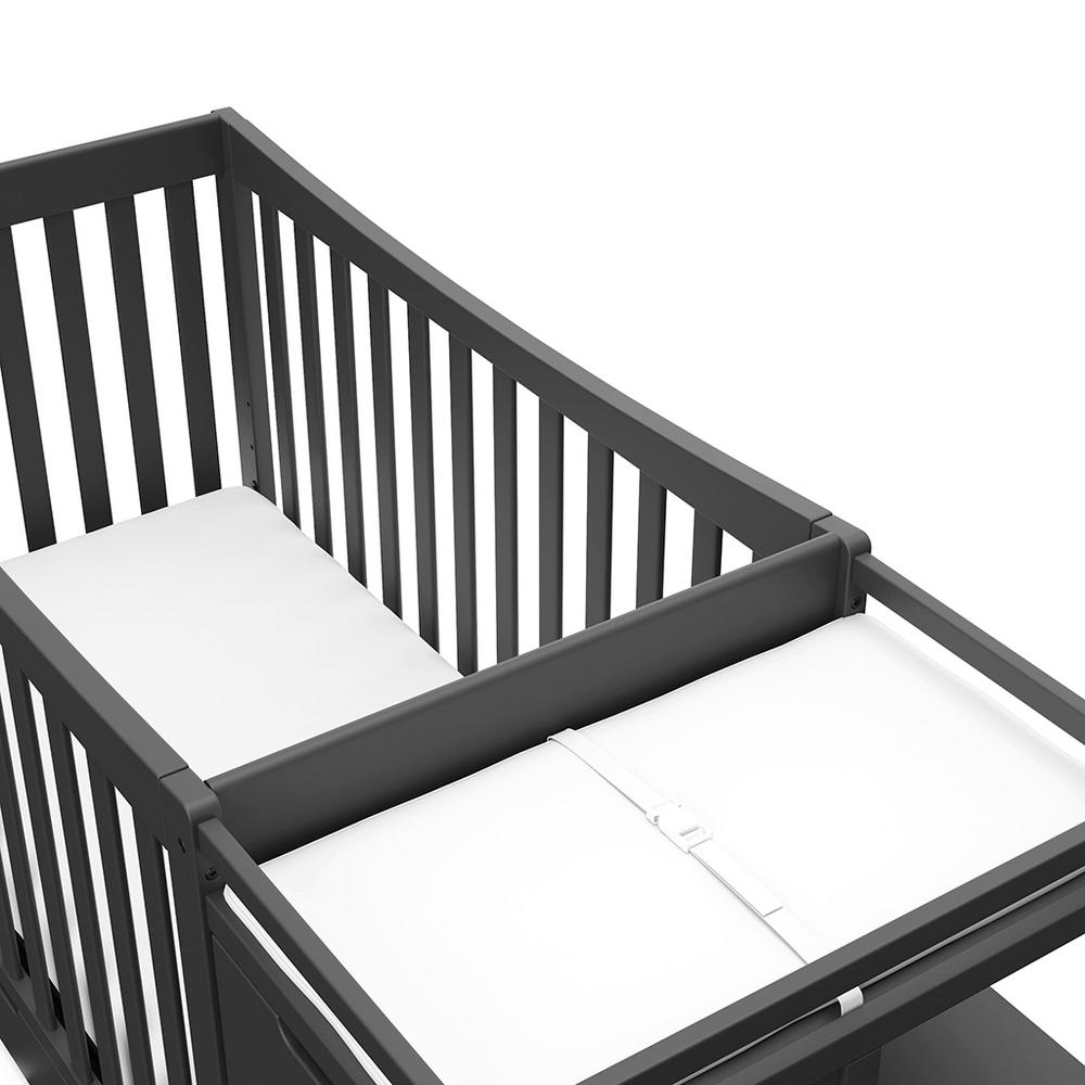 graco remi 4 in 1 convertible crib and changer combo white