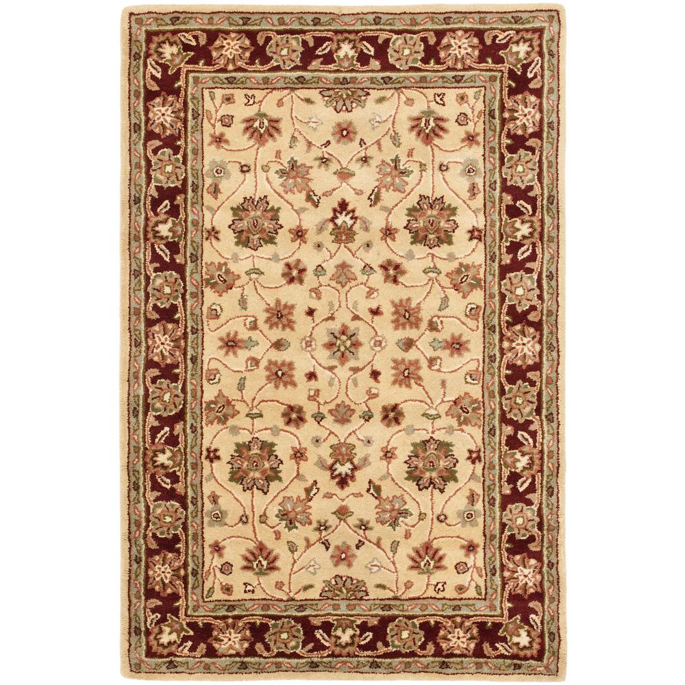 Safavieh Heritage Ivory Red 4 Ft X 6 Ft Area Rug Hg965a 4 The Home Depot
