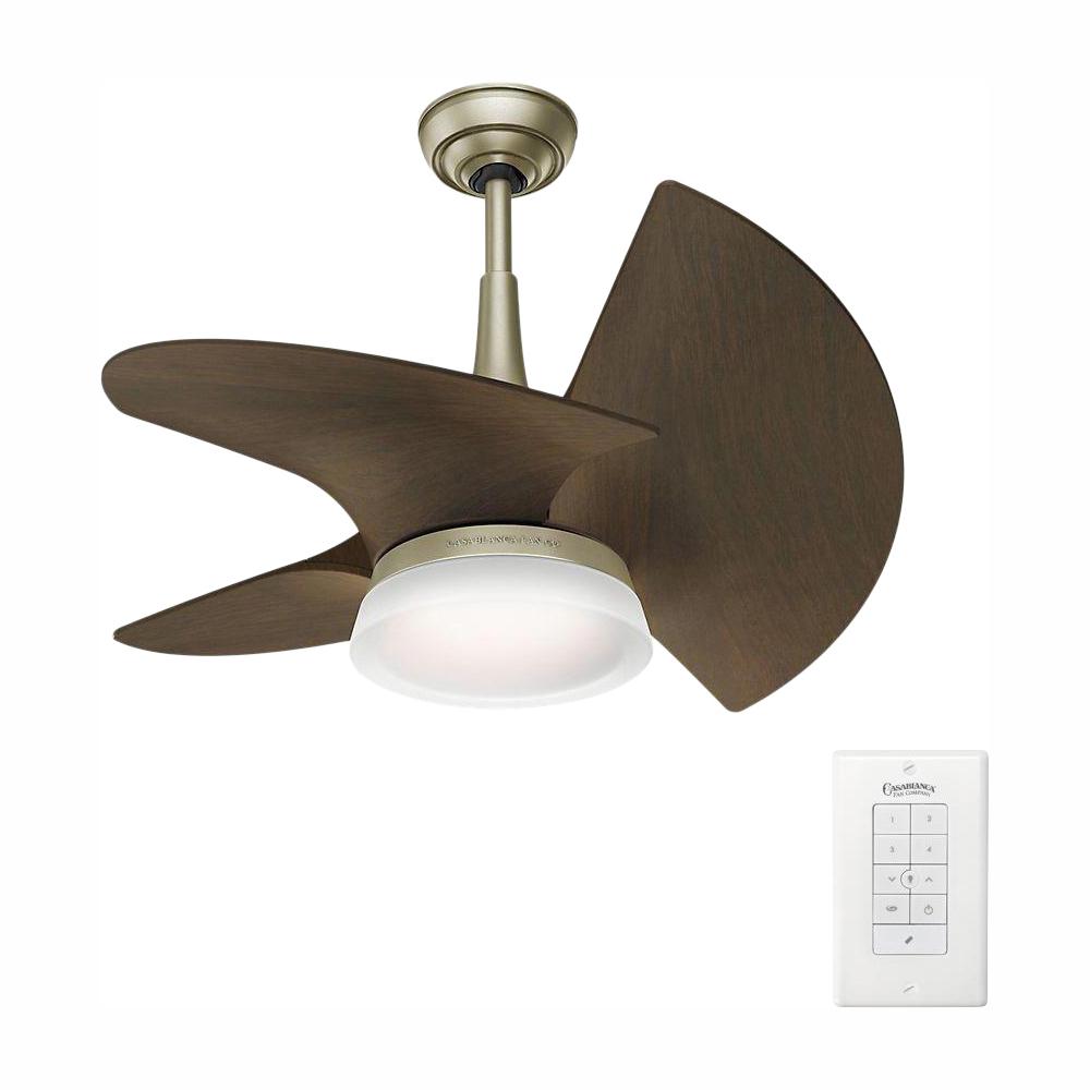 Casablanca Orchid 30 In Led Indoor Outdoor Pewter Revival Ceiling Fan With Wall Control