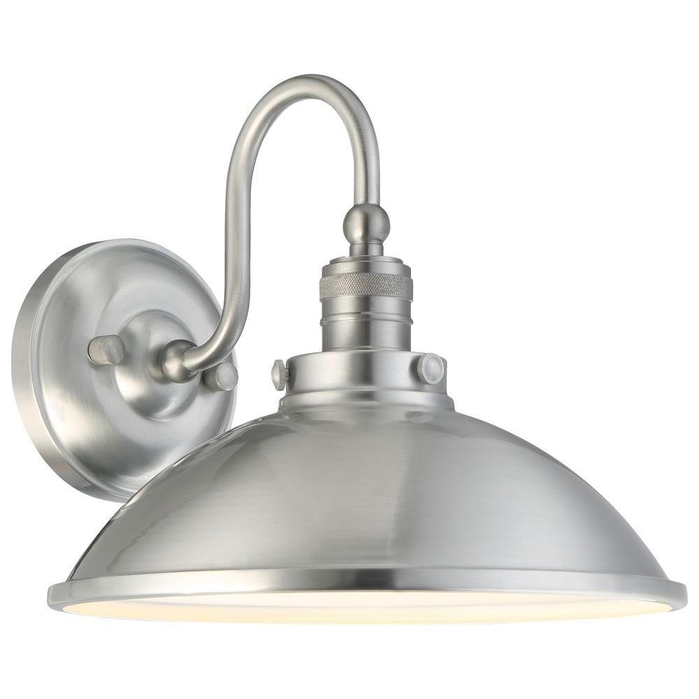 The Great Outdoors By Minka Lavery Baytree Lane 1 Light Brushed Aluminum Outdoor Wall Lantern Sconce
