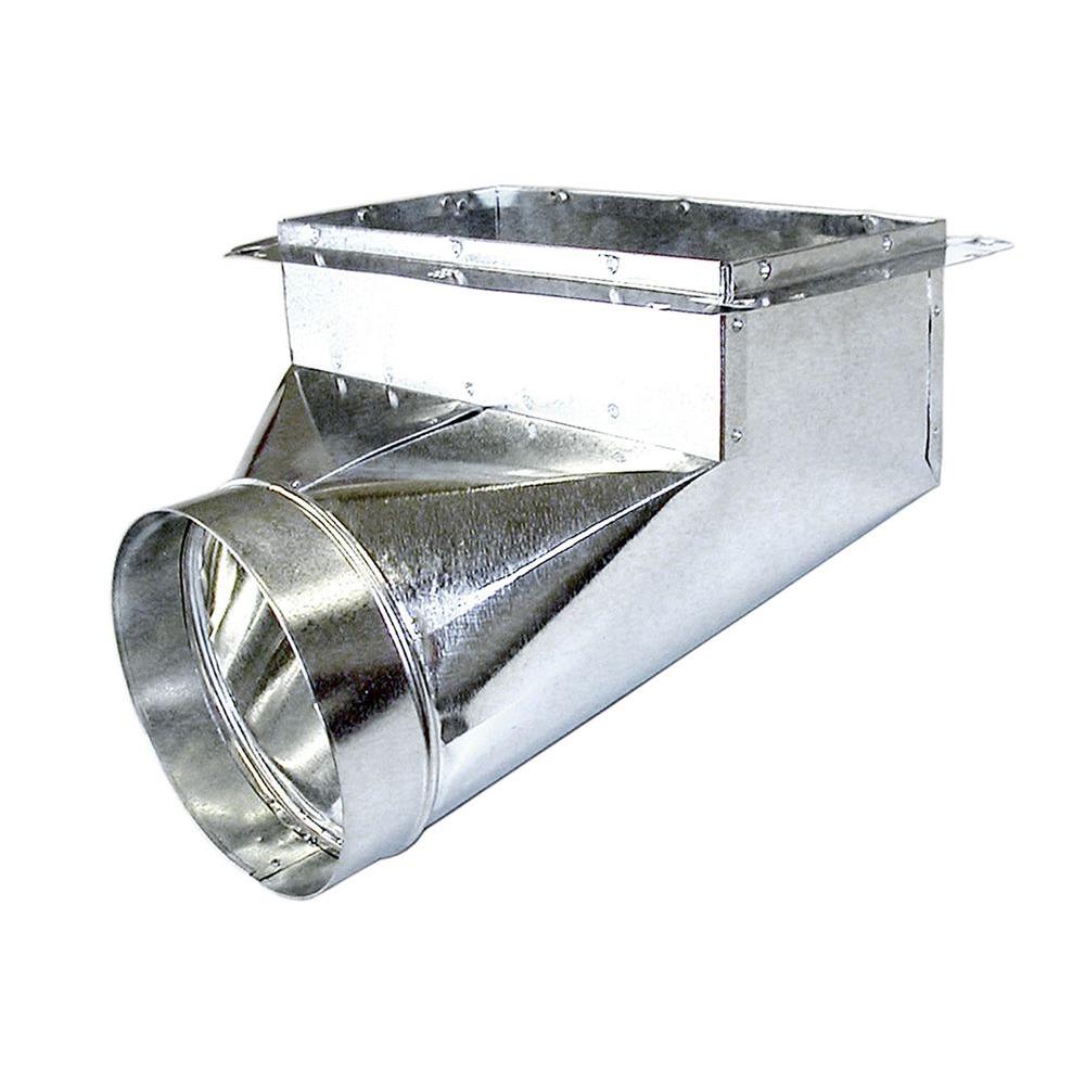 Master Flow 8 in. x 4 in. x 4 in. 90 Degree Register Box with Flange