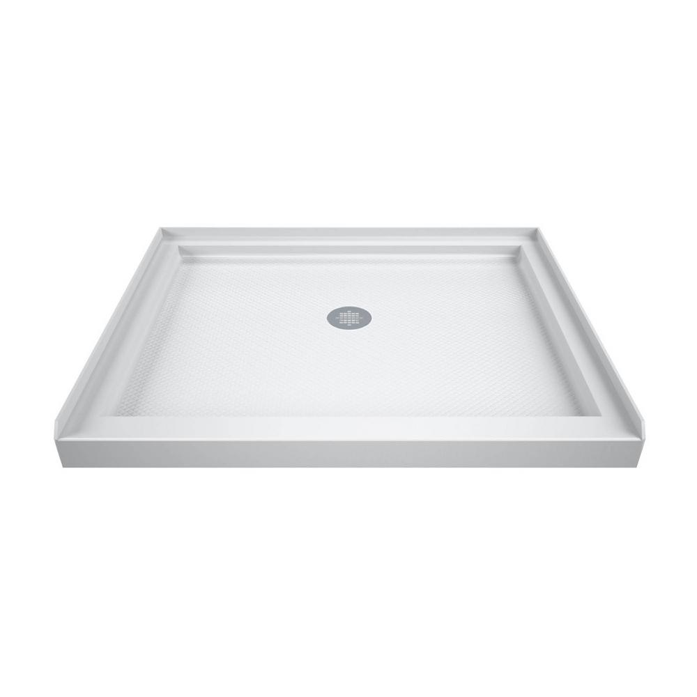 Dreamline Slimline 36 In X 36 In Single Threshold Shower Base In White Dlt 1136360 The Home 