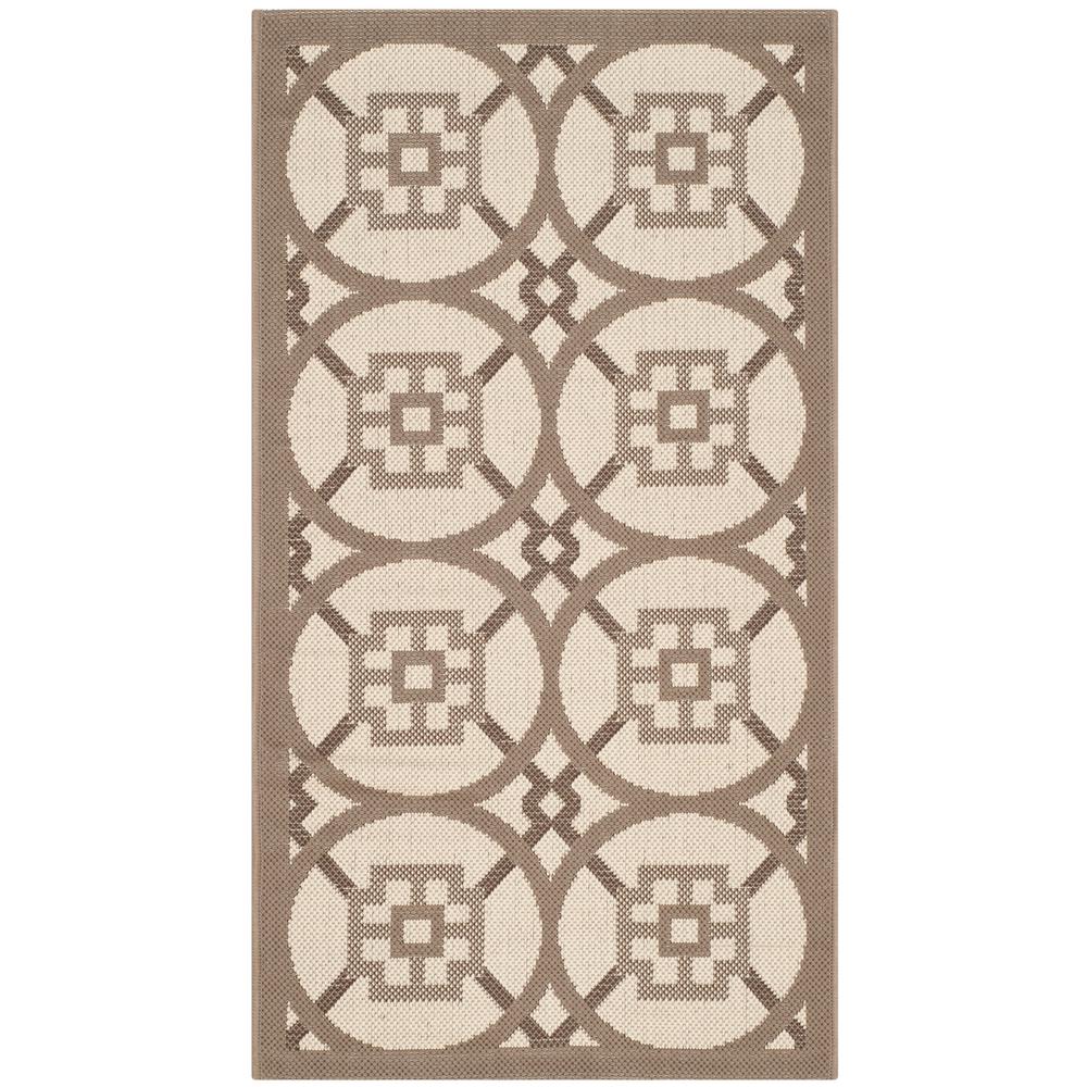 Safavieh Courtyard Beige/Dark Beige 2 ft. x 4 ft. Indoor/Outdoor Area